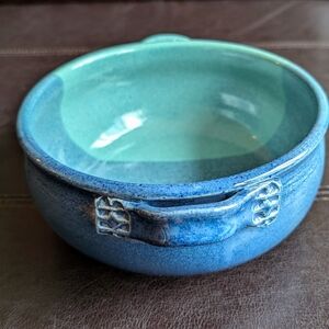 Handcrafted Blue Ceramic Bowl